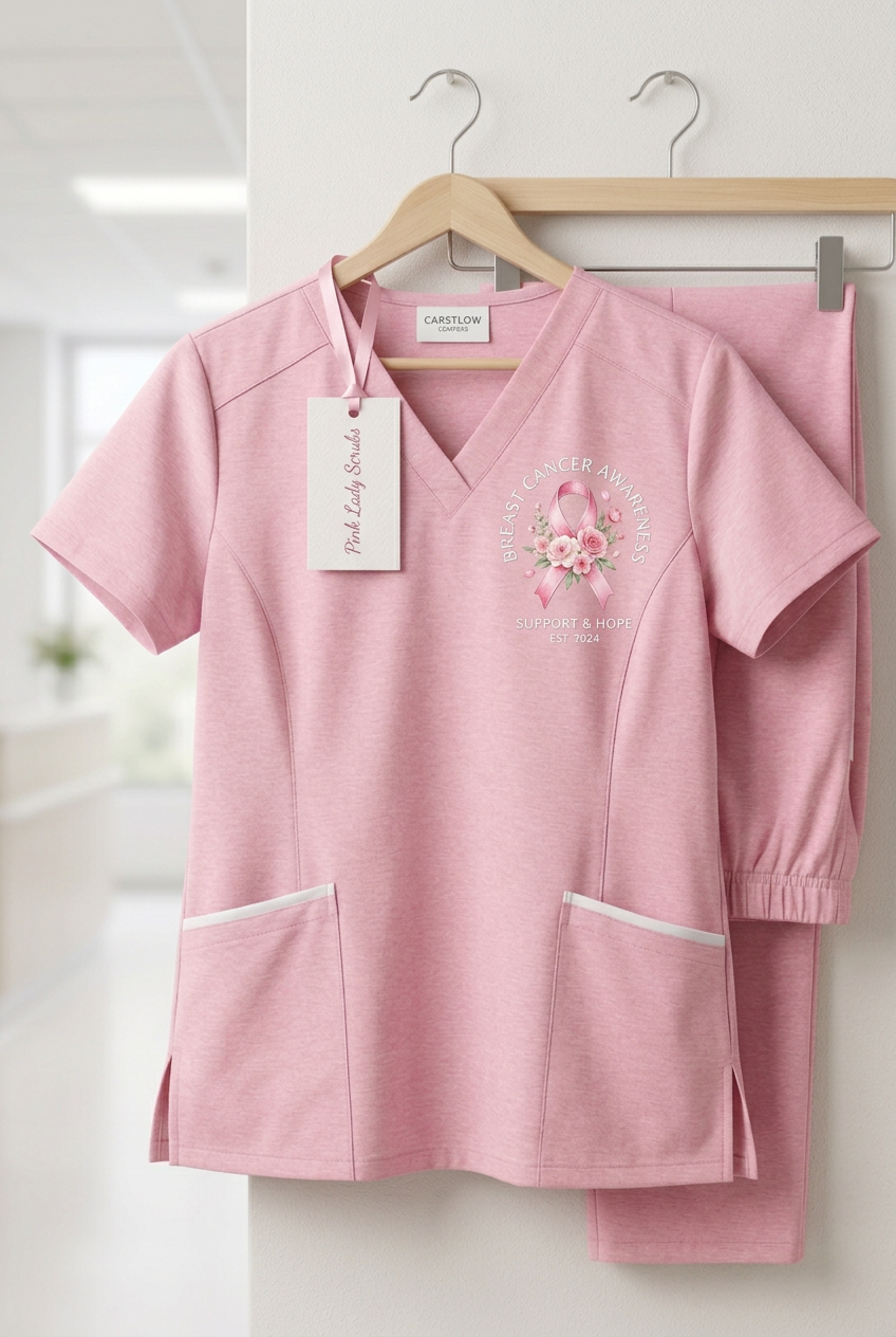 Breast Cancer Awareness Merchandise - Pink Lady Scrubs – The Pink Lady ...